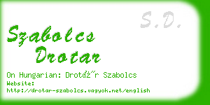 szabolcs drotar business card